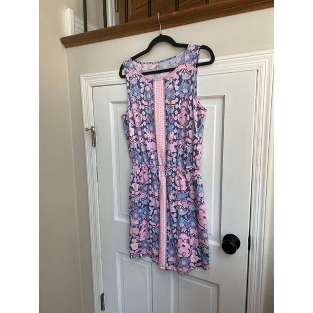 LILLY PULITZER WINDWARD DRESS IRIS BLUE WERK IT ENGINEERED Size large